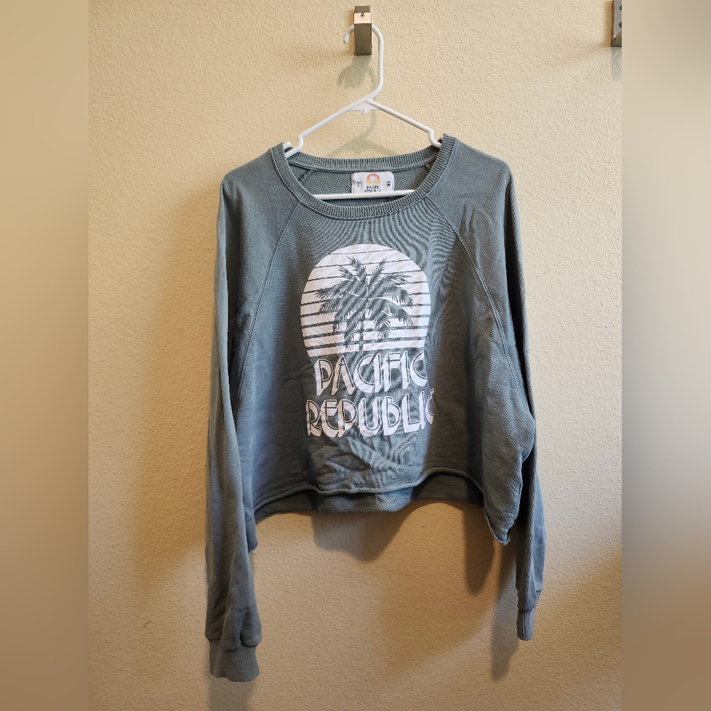 Pacific Republic Cropped Batwing Crewneck